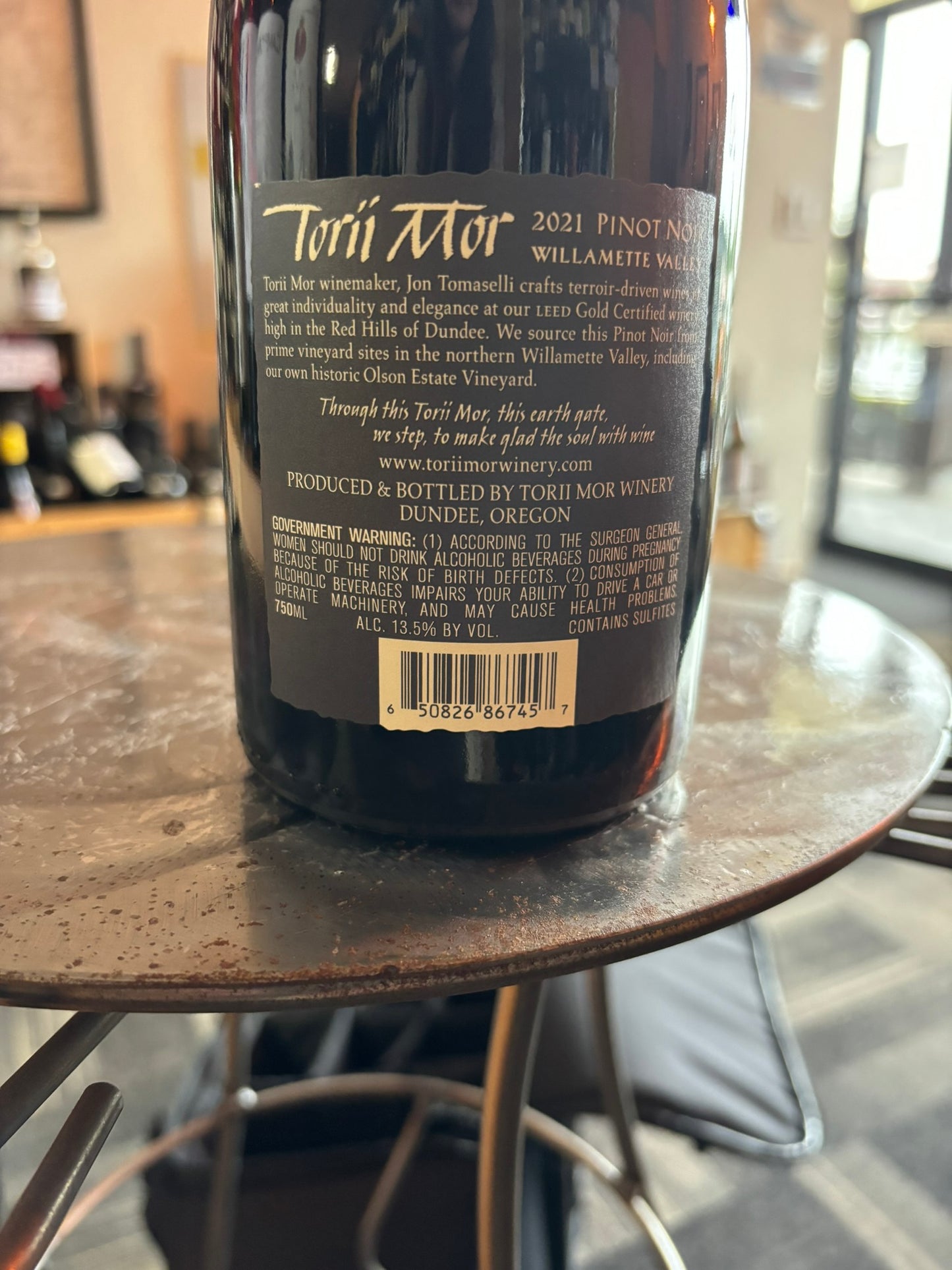 TORII MOR 2021 Pinot Noir (Willamette Valley, OR)