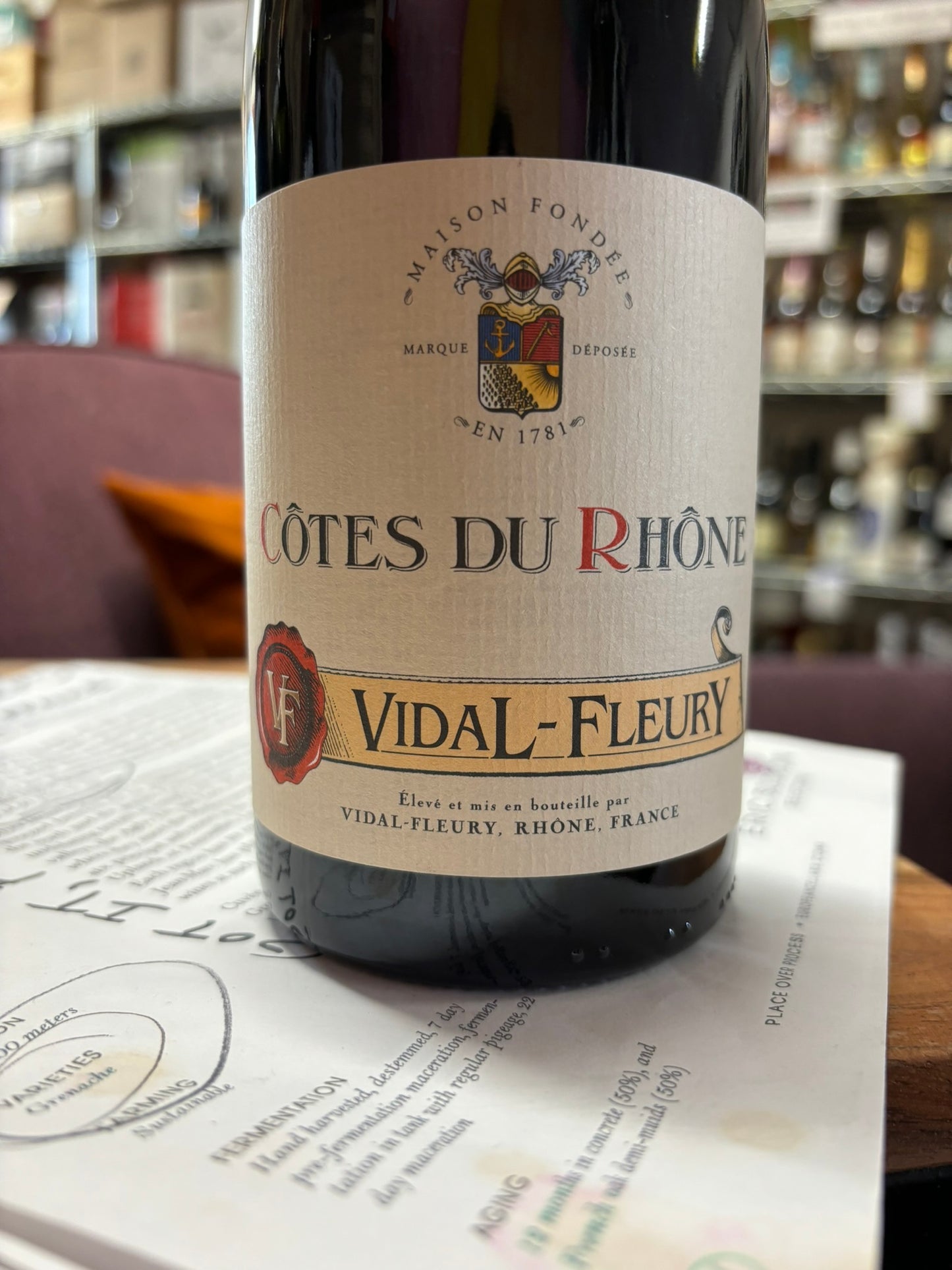 VIDAL-FLEURY 2017 Red Blend 'Cotes Du Rhone' (Rhone, France)
