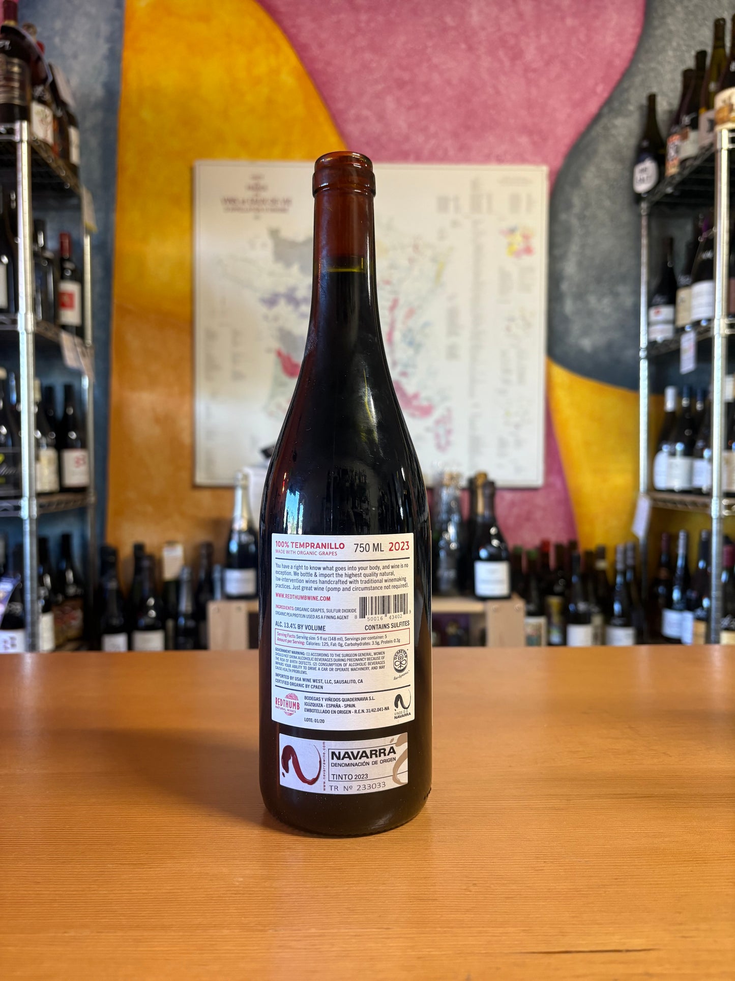 REDTHUMB NATURAL WINES 2023 Tempranillo (Navarra, Spain)