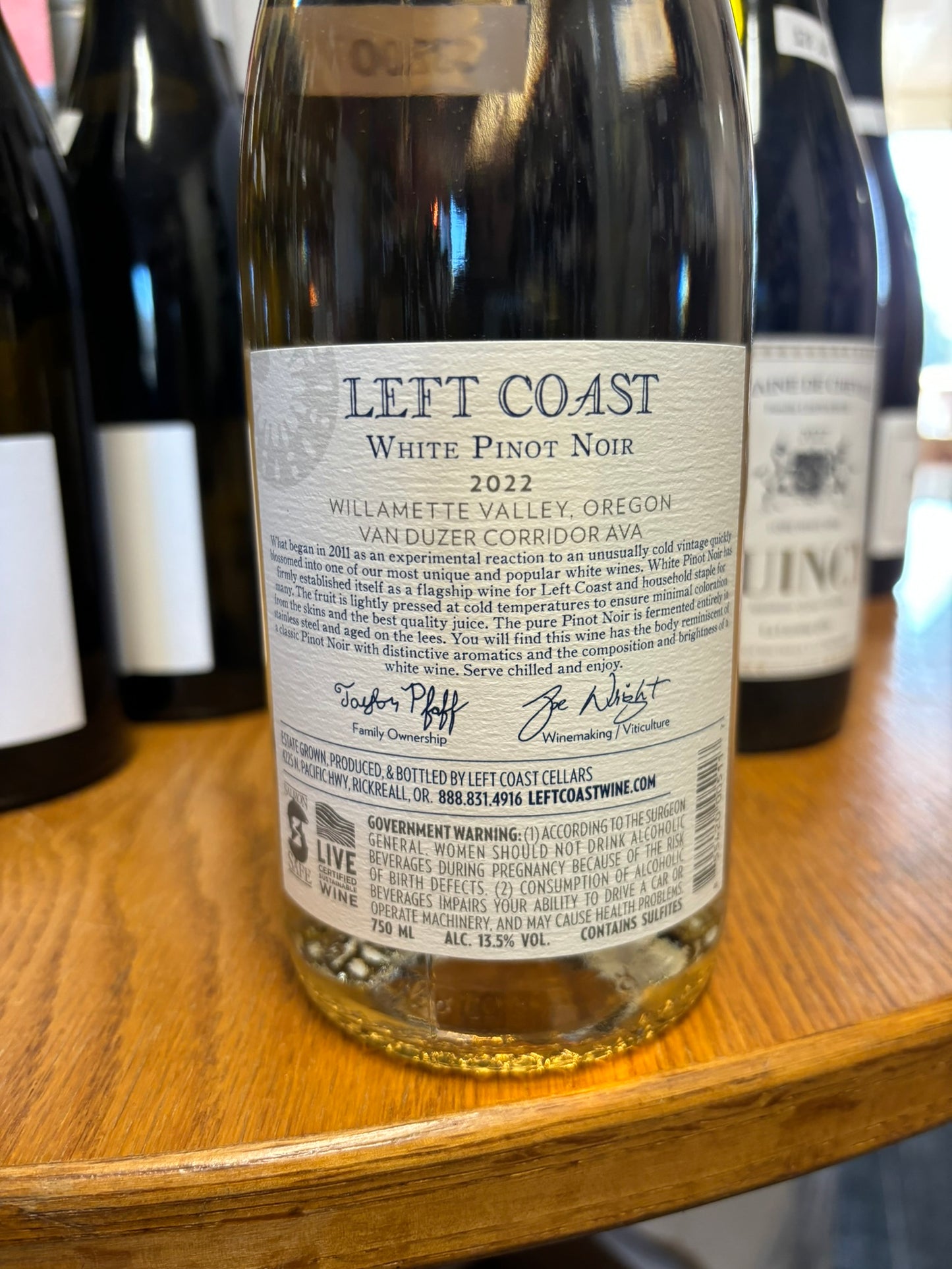 LEFT COAST 2022 White Pinot Noir (Willamette Valley, OR)