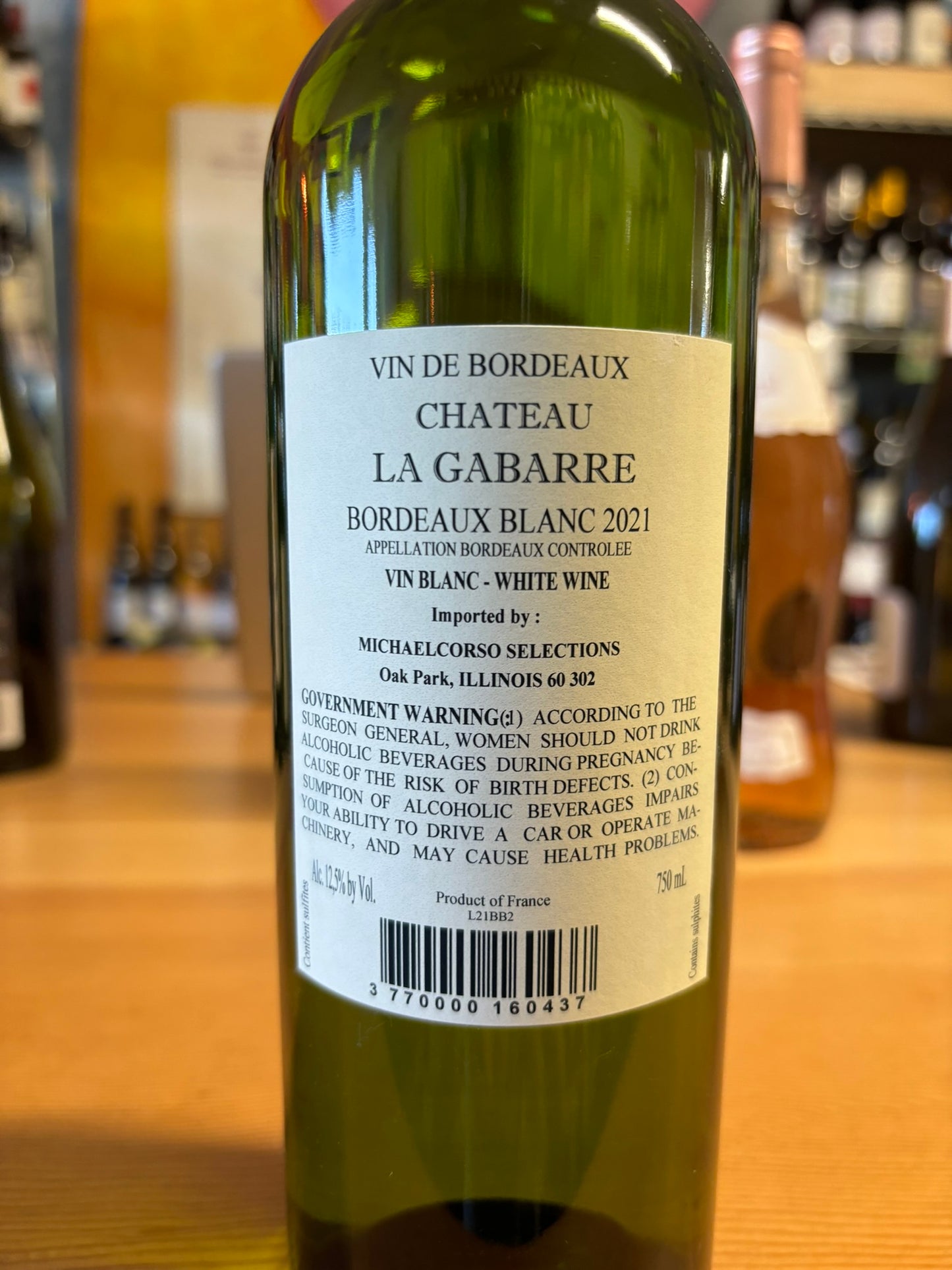 CHATEAU LA GABARRE 2023 Bordeaux Blanc (Bordeaux, France)