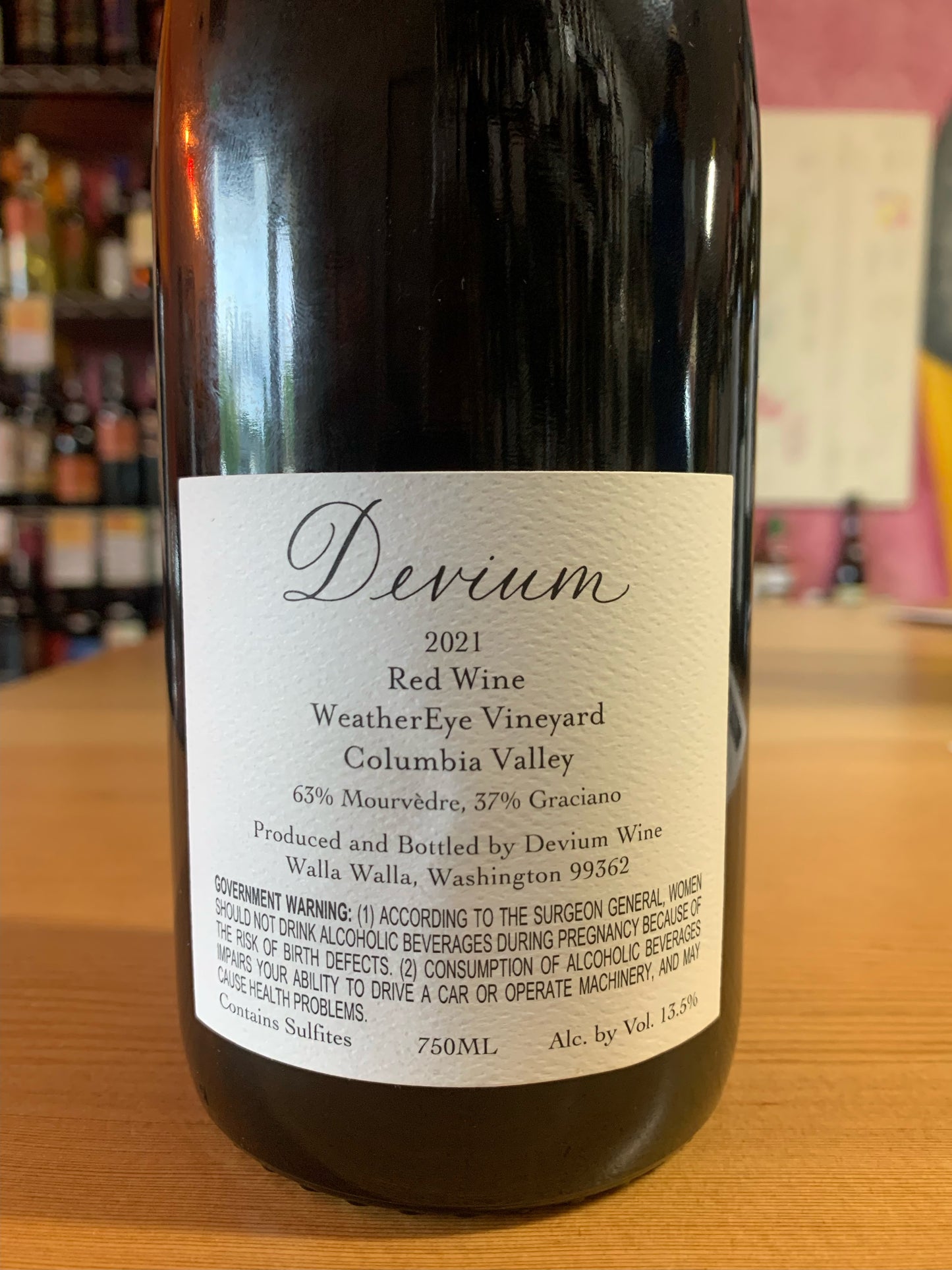 DEVIUM WINE 2021 Red Wine 'WeatherEye Vineyard' (Columbia Valley, WA)