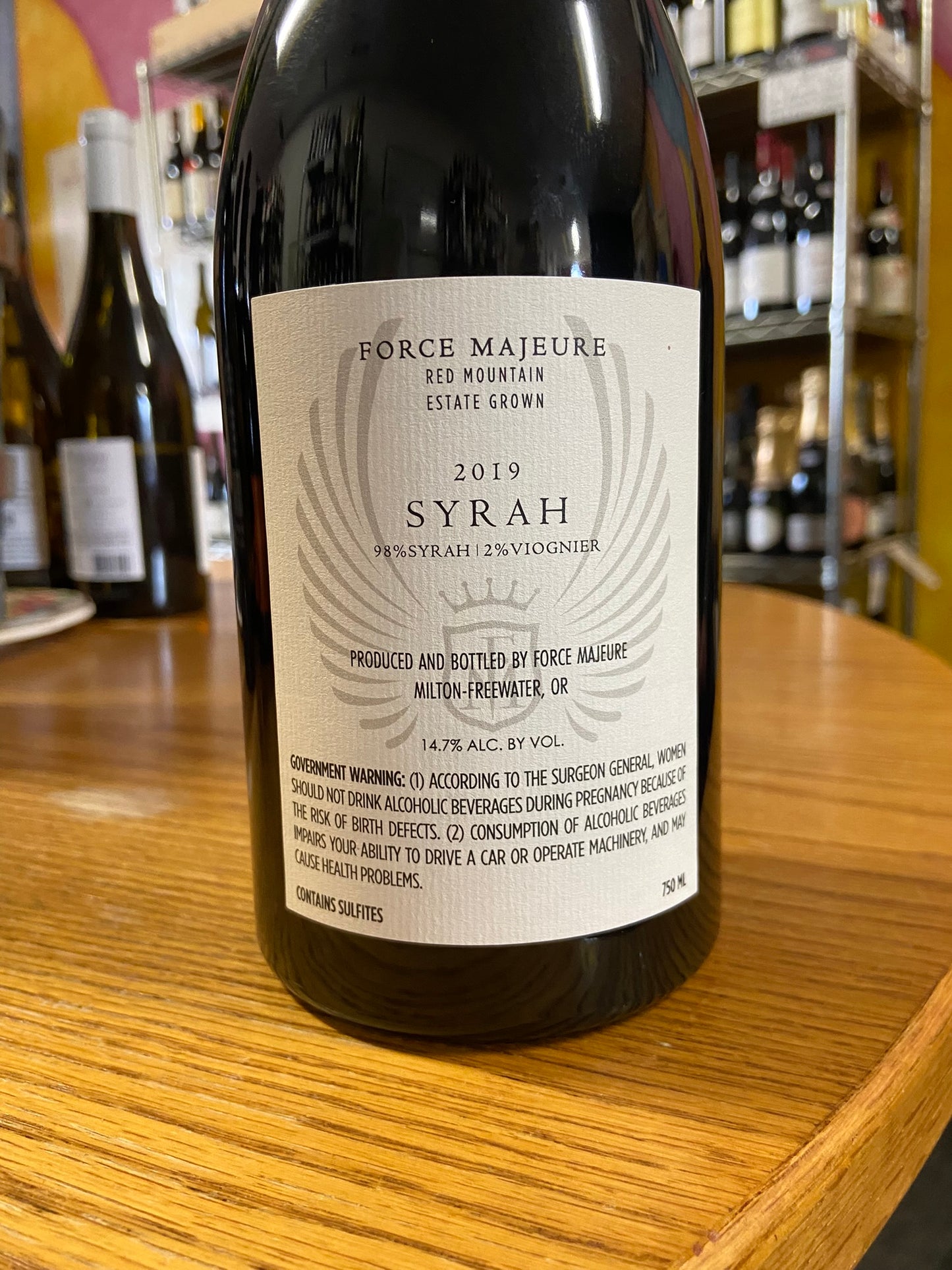 FORCE MAJEURE 2019 Syrah (Red Mountain, WA)