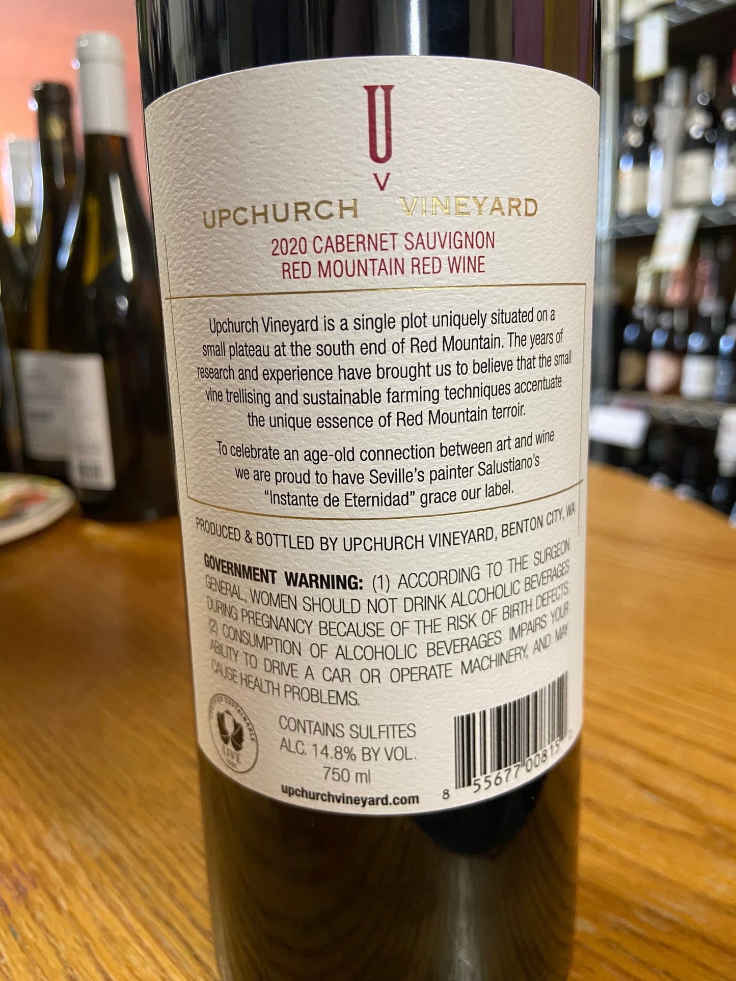 UPCHURCH VINEYARDS 2020 Cabernet Sauvignon (Red Mountain, WA)