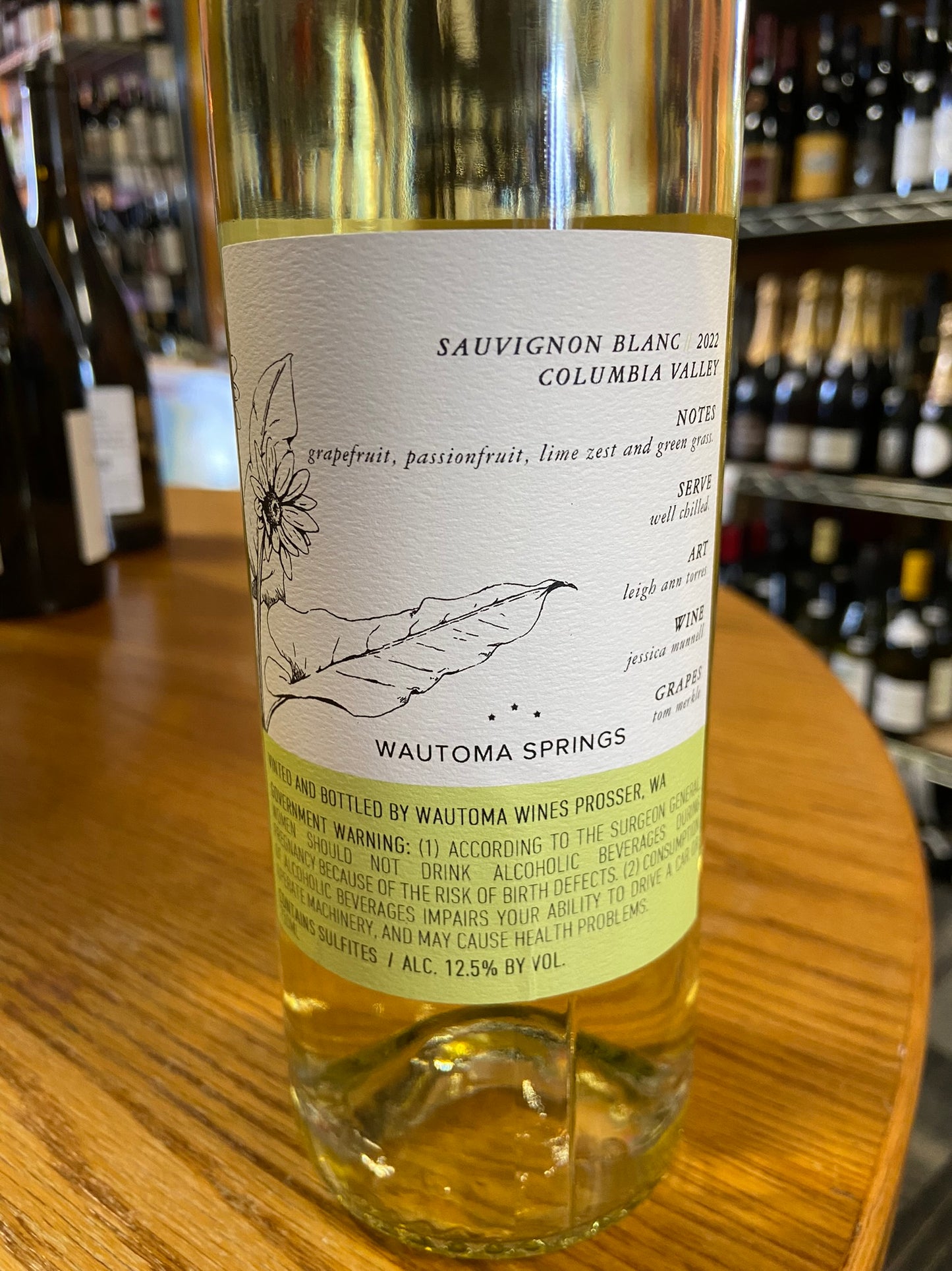 WAUTOMA SPRINGS 2022 Sauvignon Blanc (Columbia Valley, WA)