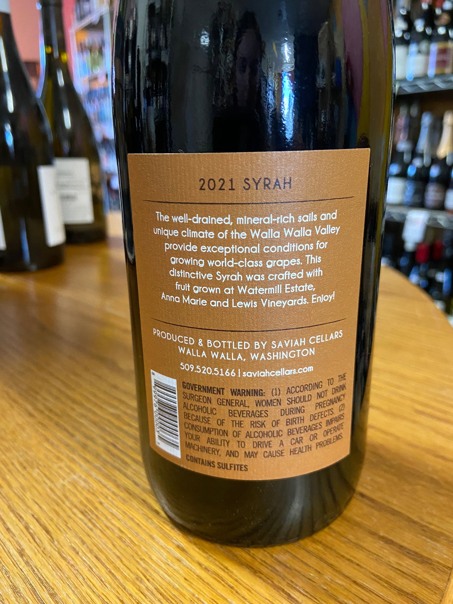 SAVIAH CELLARS 2021 Syrah (Walla Walla, WA)