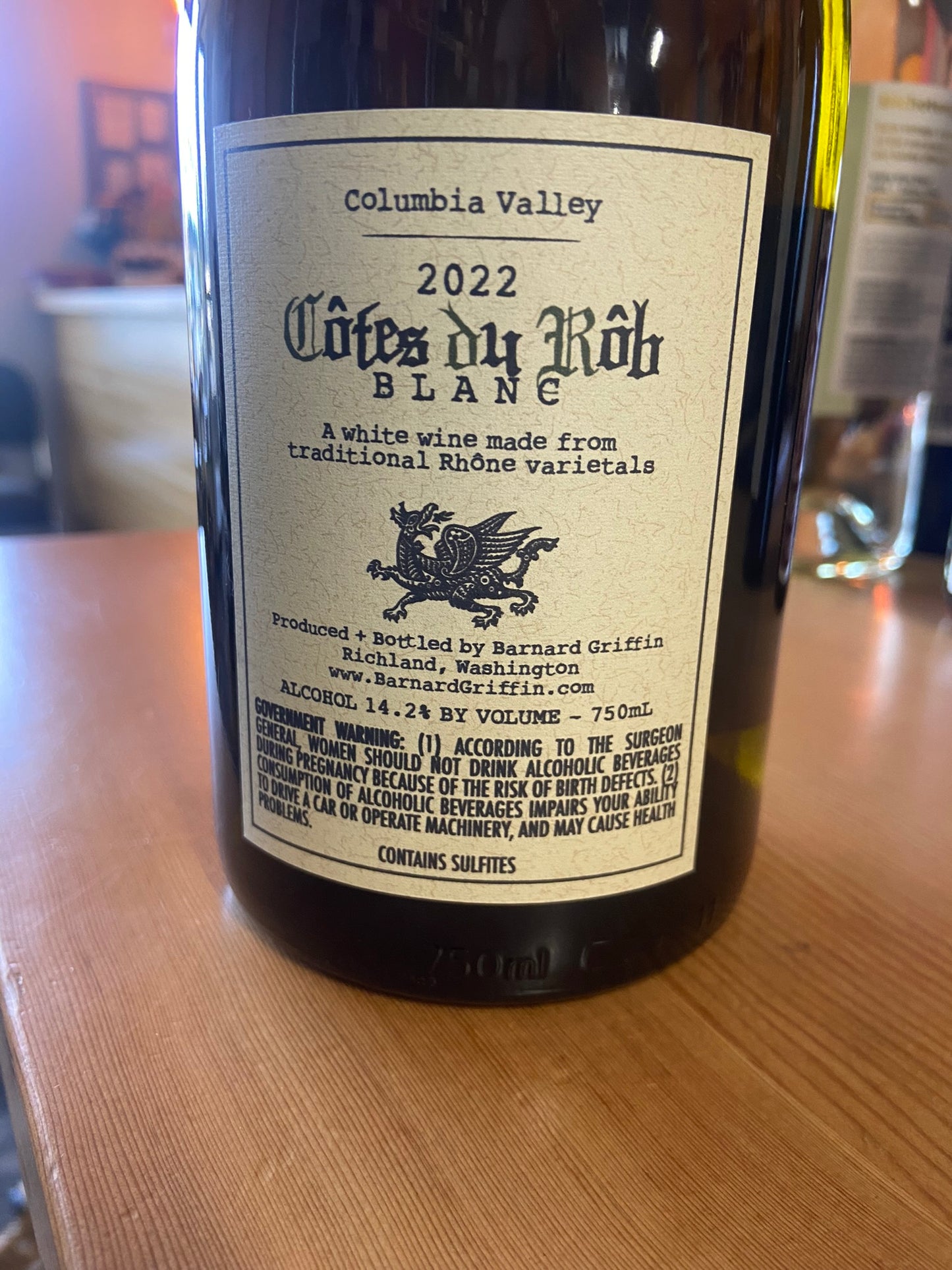 BARNARD GRIFFIN WINERY 2022 White Blend 'Côtes du Rôb Blanc' (Columbia Valley, WA)
