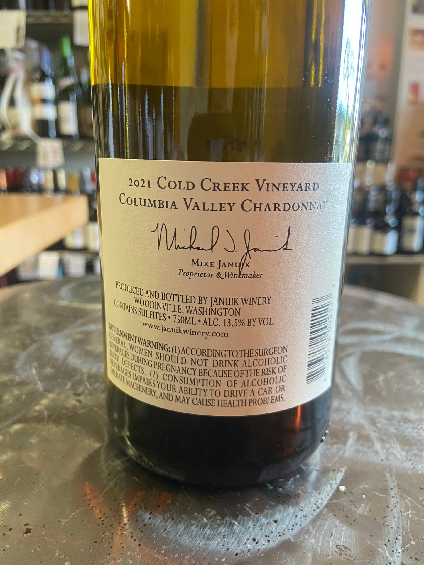 JANUIK 2021 Chardonnay 'Cold Creek Vineyard' (Columbia Valley, WA)