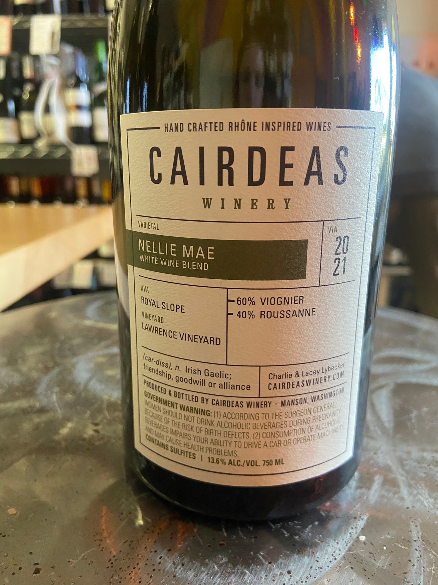 CAIRDEAS WINERY 2021 White Blend 'Nellie Mae' (Columbia Valley, WA)