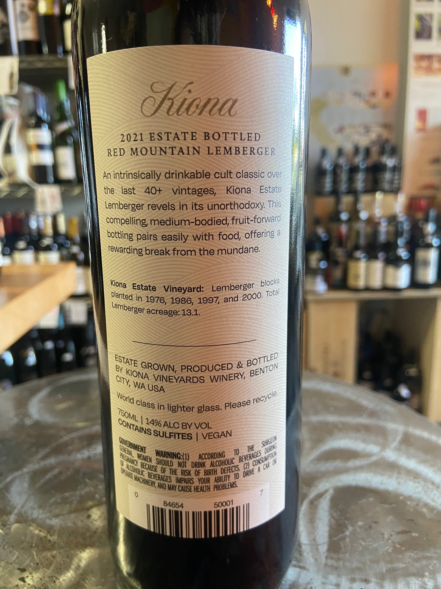 KIONA 2021 Estate Bottled Lemberger (Red Mountain, WA)