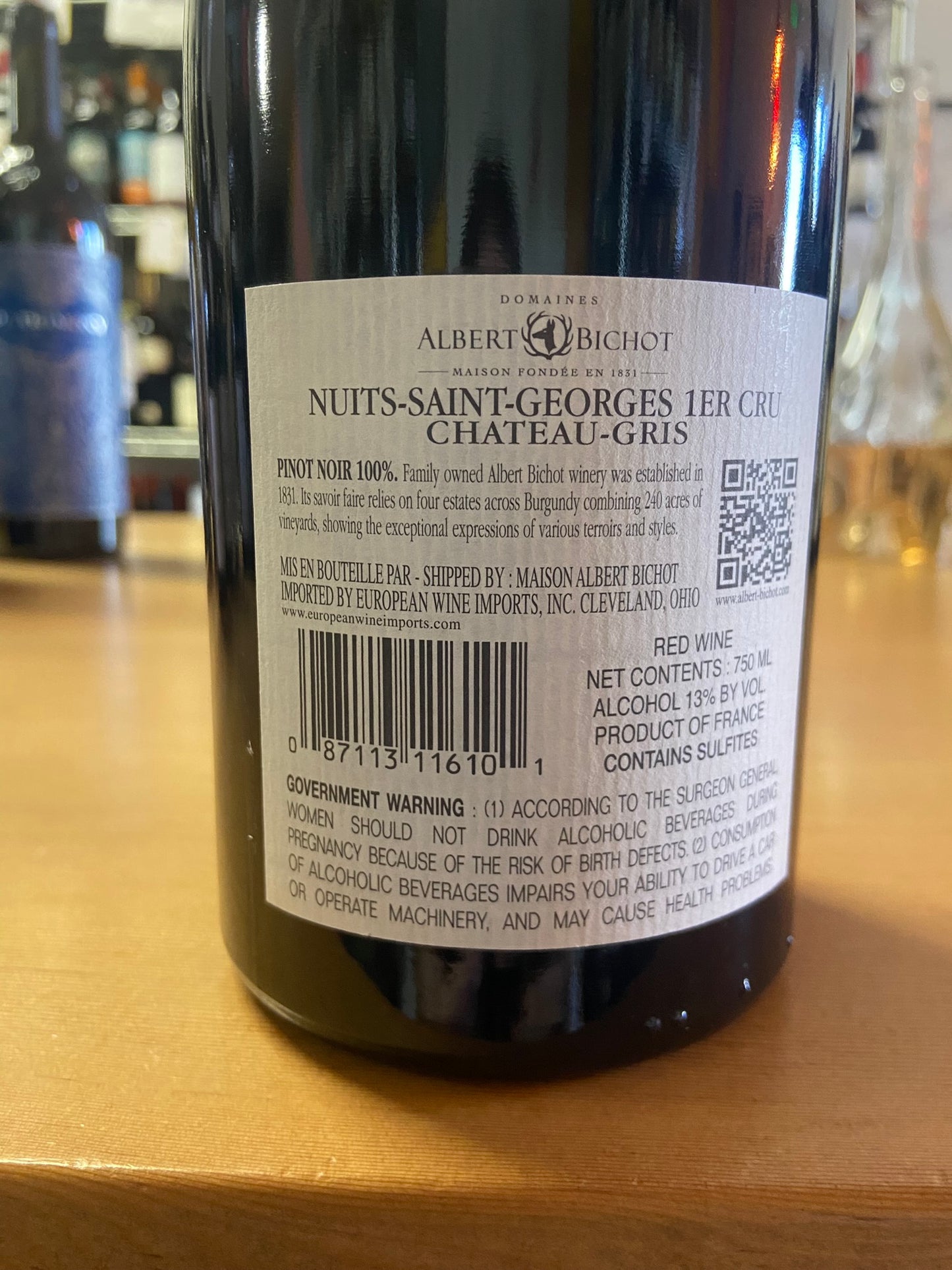 CHATEAU GRIS (A. BICHOT0 2022 Pinot Noir 'Monopole' (Burgundy, France)