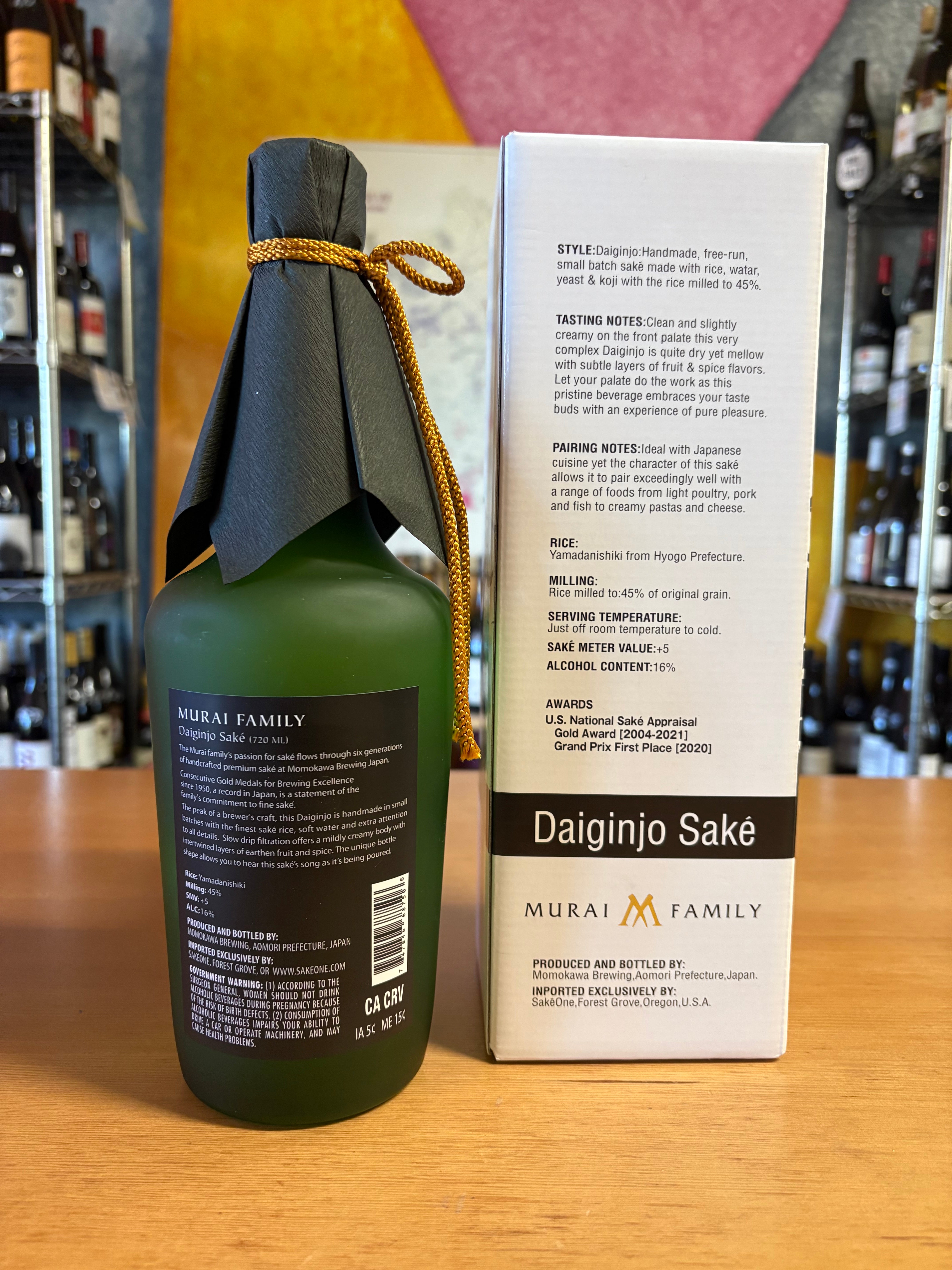 MURAI FAMILY Daiginjo Sake 720ml – OlyWines