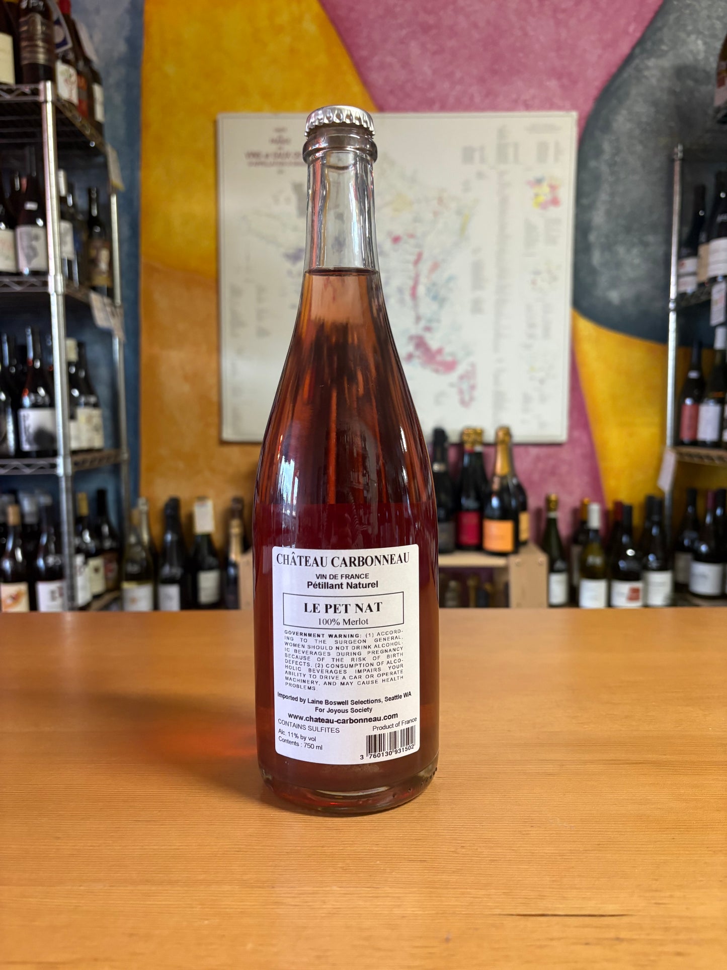 CHATEAU CARBONNEAU NV 'Le Pet Nat' Merlot (Bordeaux, France)