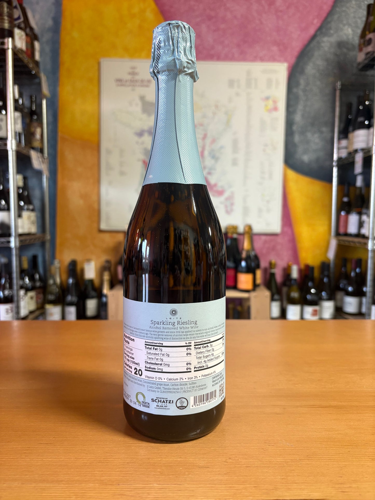 LEITZ NV Sparkling Riesling 'Eins Zwei Zero' (Rudesheim, Germany)