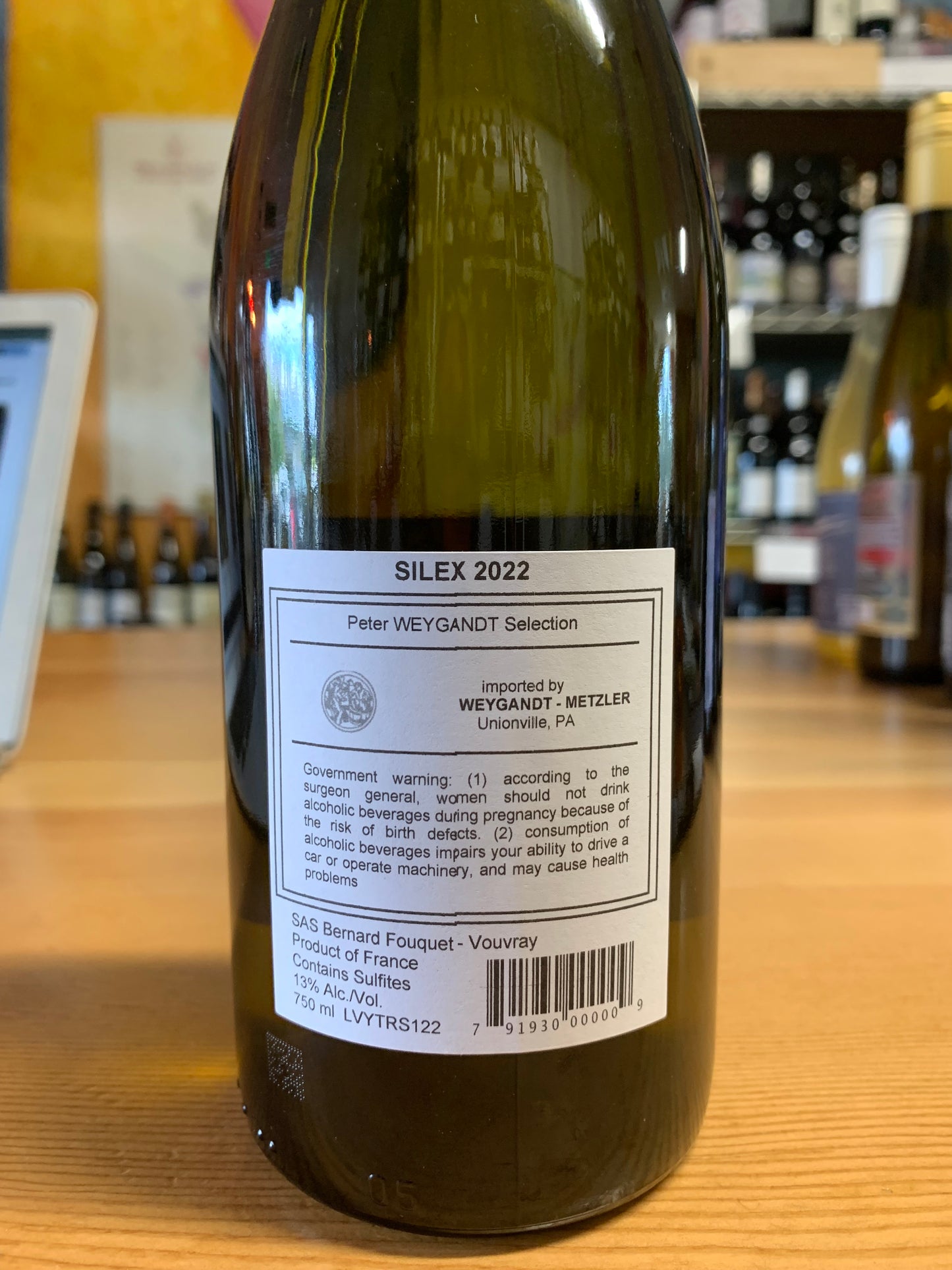 BERNARD FOUQUET 2022 Vouvray 'Cuvee Silex' (Loire, France)