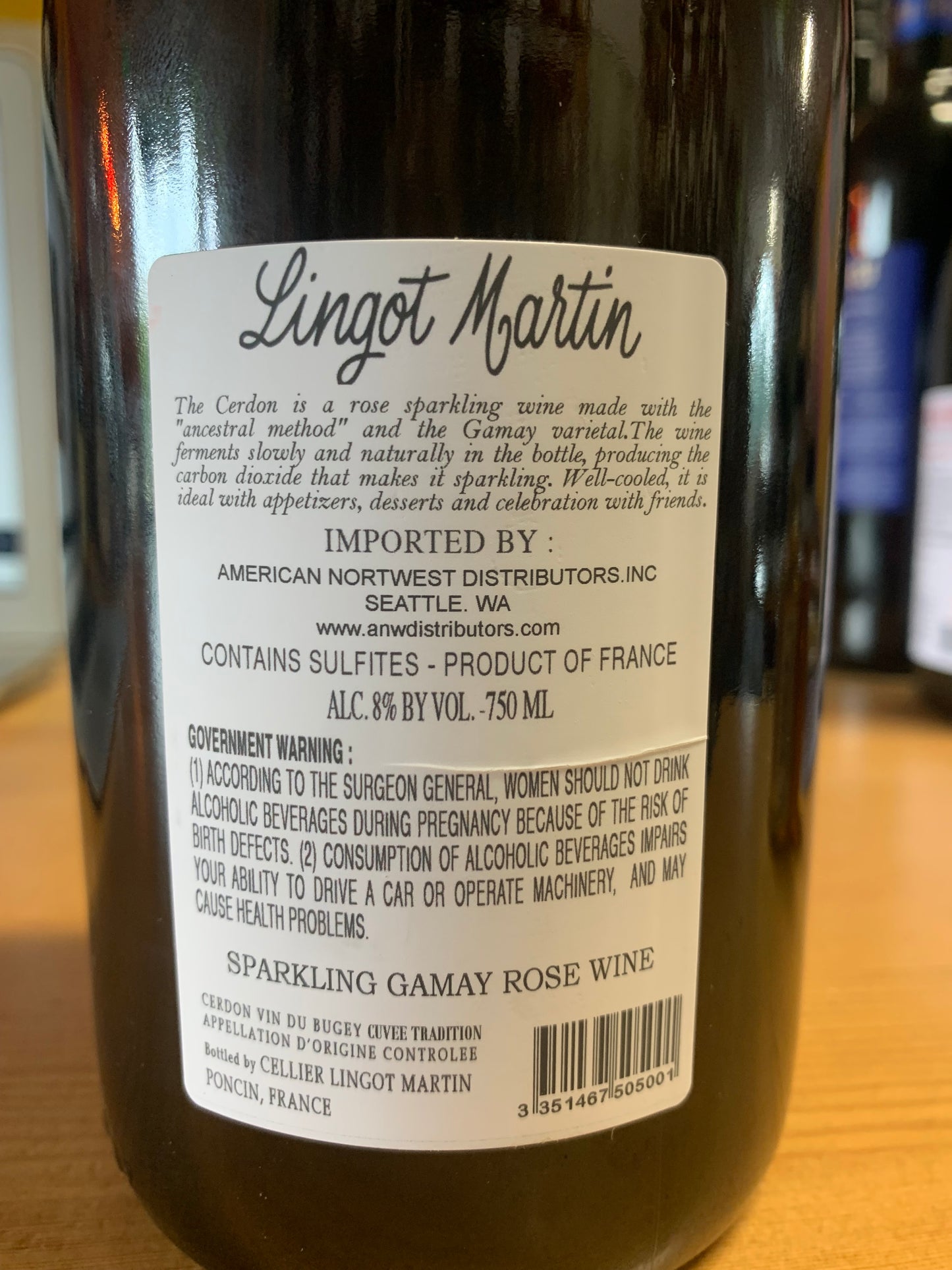 DOMAINE LINGOT MARTIN NV Sparkling Gamay Rose (Bugey-Cerdon, France)