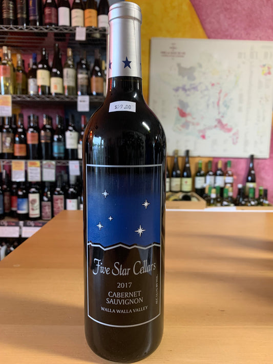 FIVE STAR CELLARS 2017 Cabernet Sauvignon (Walla Walla Valley, WA)